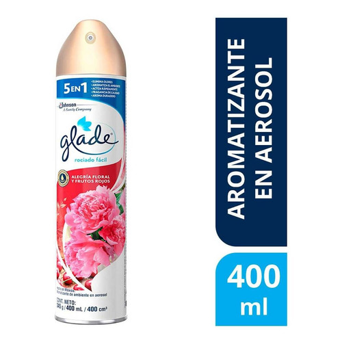 Aromatizante En Aerosol Glade Alegría Floral Y Frutos Rojos 400ml