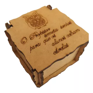 500 Caixinhas Mdf 7x7x5cm Personalizada Dia Do Professor 