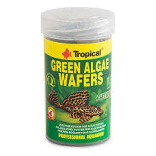 Alimento vegetal en forma de wafers para plecos ansystrus Tropical Green Algae 45g