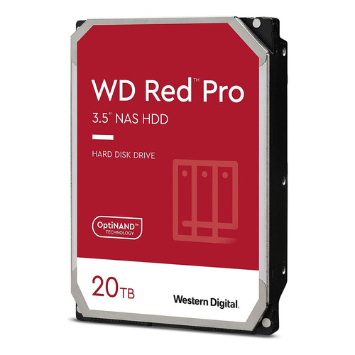 Disco duro interno Western Digital Red Pro WD201KFGX 20TB rojo