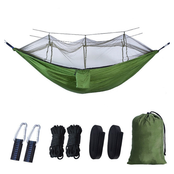 Hamaca Portátil Para Camping Con Mosquitera Transpirable