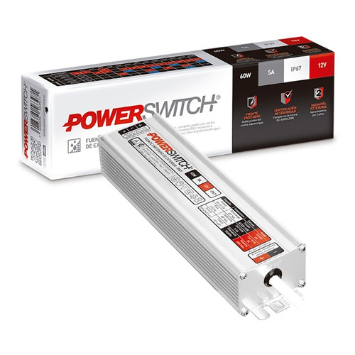 Fuente Powerswitch Exterior 60w 12v 5a Ip67