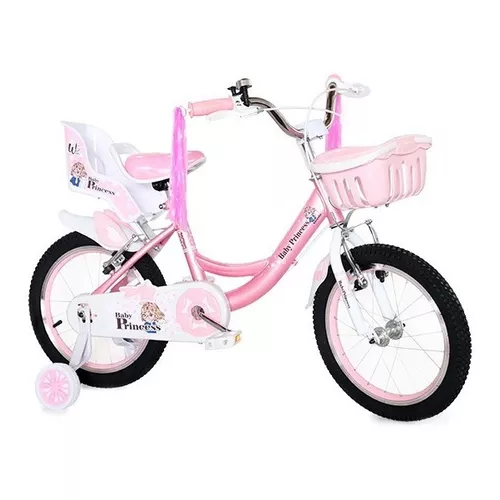 Bicicleta para niñas rin 16 princess 4 6 años Wuilpy azul GENERICO
