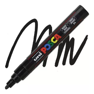 Caneta Posca Uni Ball Preta Pc-5m