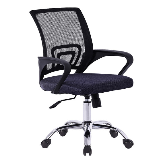 Silla De Oficina Pc Escritorio Ejecutiva Lumbar Negro Niviko Material del tapizado Mesh