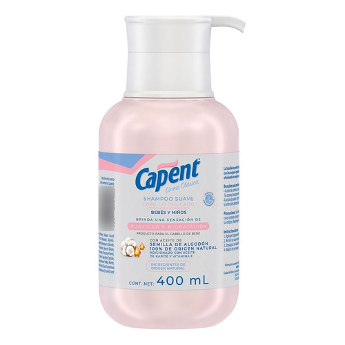  Capent, Shampoo Suave, Para Bebés Y Niños, 400 Ml
