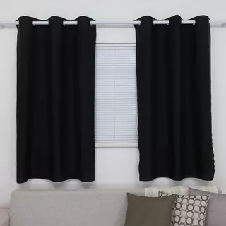 Cortina Para Janela Sala E Quarto 2,20 X 1,50 Decoração Cor Preto