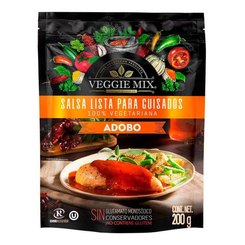 Salsa Adobo Lista Para Guisados Veggie Mix Vegetariana 200g