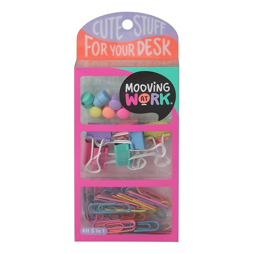 Kit Set Mooving At Work Pastel Kit 3 En 1 Pink Rosa