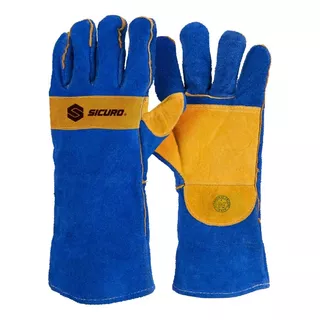 Guante Soldador Azul Kevlar 14''