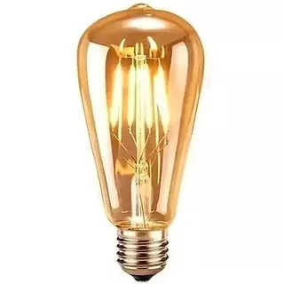 Lâmpada Filamento Led Decorativa Retrô Vintage Âmbar St64 Cor Da Luz Branco-quente 110v/220v