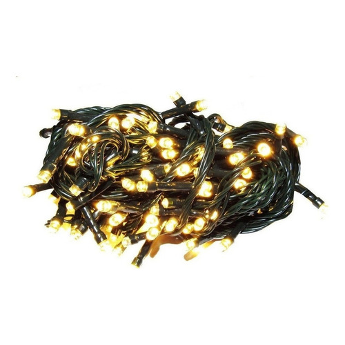 Luces Para Arbol De Navidad Escoge Colores 140luces 7.6mts Luces Luz Calida Cable Verde