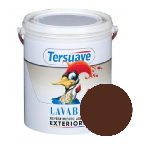 Pintura Exterior Lavable Látex Color A Tersuave 4 L Ambito Color Marron Chocolate