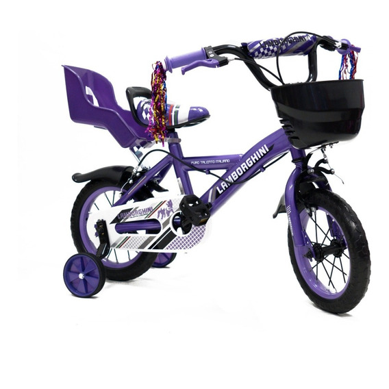 Bicicleta Lamborghini Infantil Rod 12 Rueda Goma Eva Nena