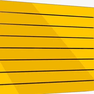 1 Painel Canaletado Amarelo Gema Lacca 0,91x0,91x4polx18mm