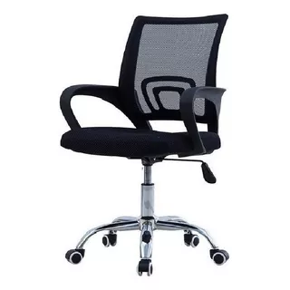 Silla De Escritorio Shremwood 810 810ngf Ergonómica  Negra Con Tapizado De Mesh