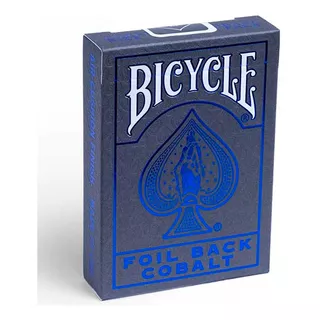 Baralho Bicycle Foil Back Cobalt Cartas Premium Metalluxe
