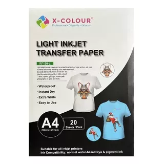 Papel Transfer Tecidos Claros Para Algodão X-colour
