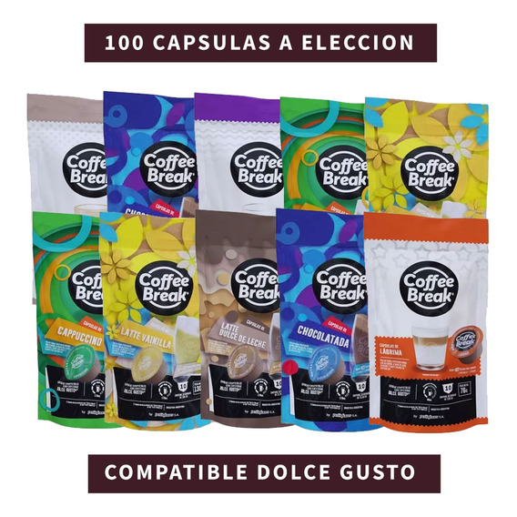 Combo Capsulas 10 Cajas Dolce Gusto Coffee Break Variados!