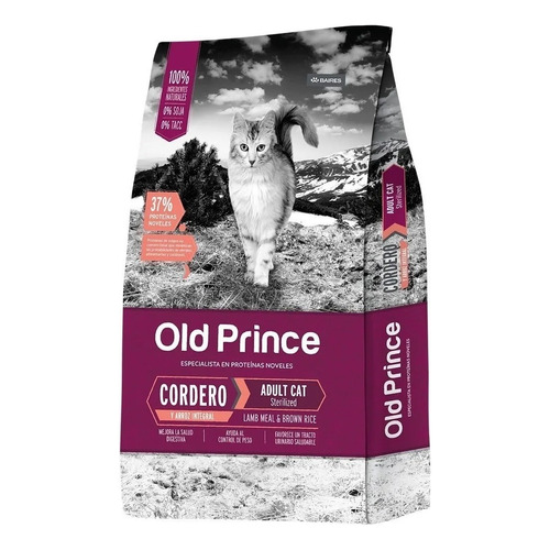 Alimento Old Prince Proteinas Noveles gato adulto stirilized 3kg