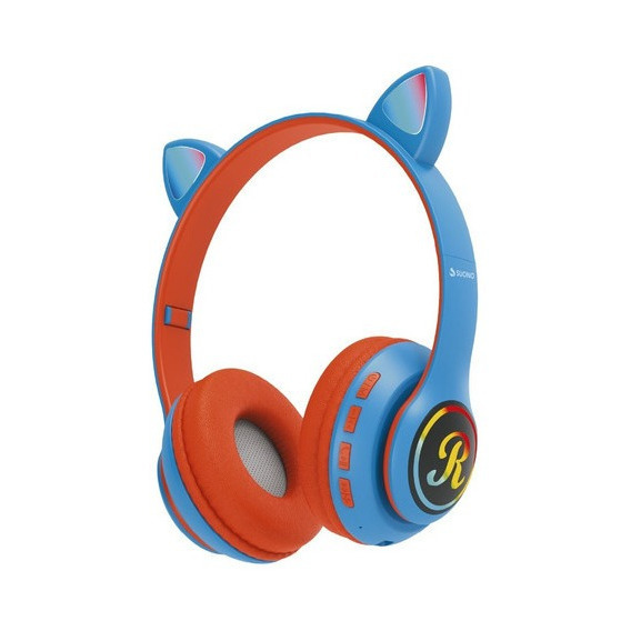 Auriculares Inalámbricos Bluetooth Suono 66SUOM-PK Orejas Gatito Color Celeste