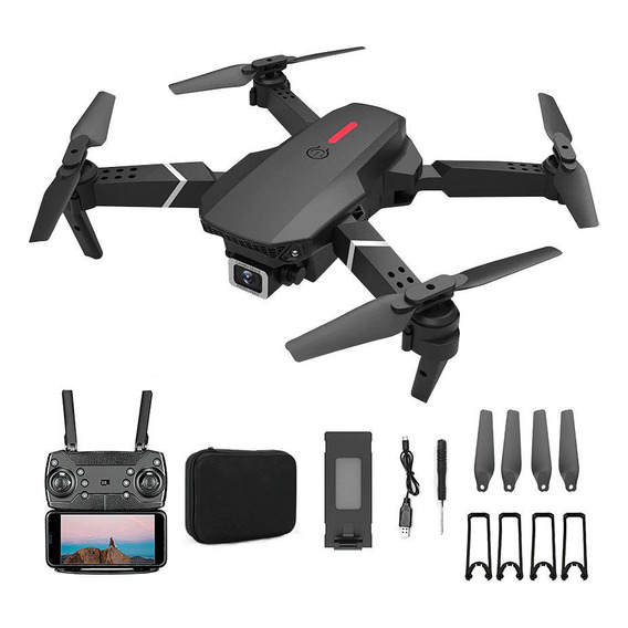 Drone Con Cámara Dual Hd E88 Wifi 3 Baterías Y Protectores