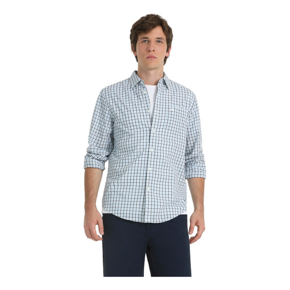 Camisa Hombre Stain Defender Classic Fit Navy Dockers