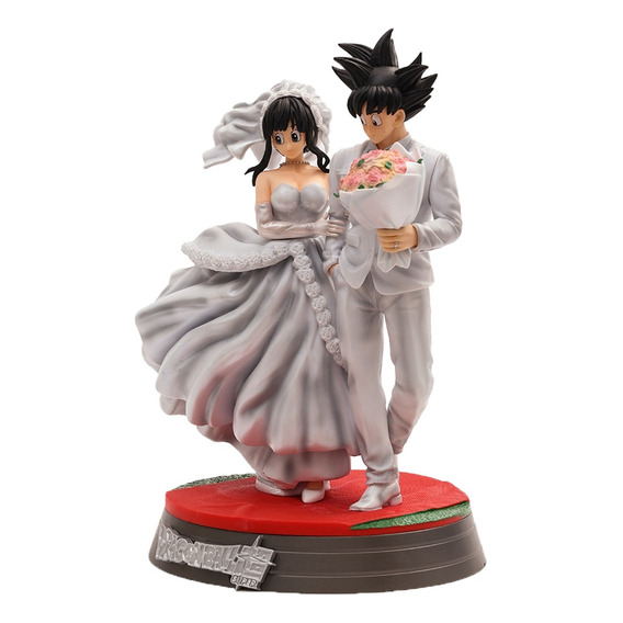 Figuras Coleccionable Goku Y Milk, Boda Dragon Ball 32 Cm. 