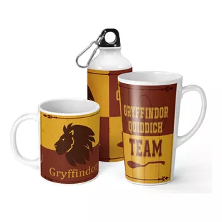 Set De Taza + Botella + Taza Conica Harry Potter 6 De Regalo