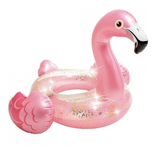 Flotador Salvavidas Flamingo Glitter Alberca Piscina Intex