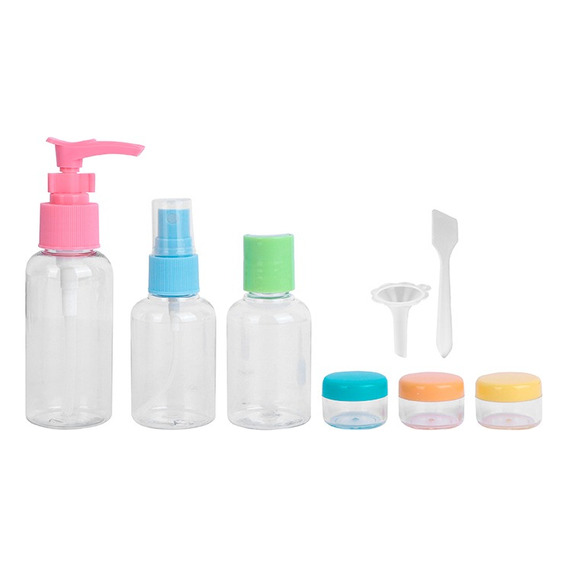 Miniso Kit Botellas De Viaje Plástico 8 Piezas