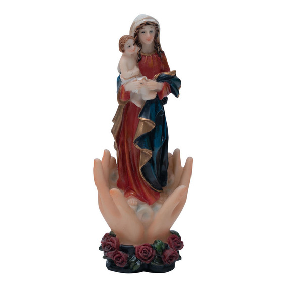 Figura Decorativa Virgen María Con Niño Jesús.