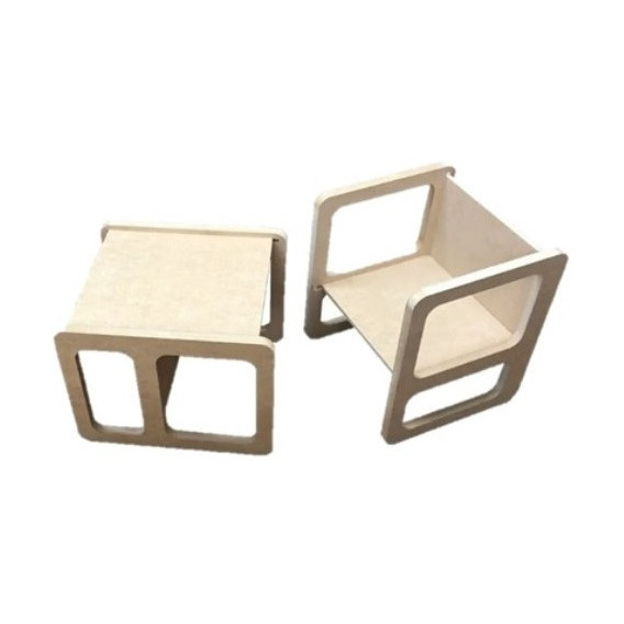 Sillita Cubo Montessori 3 Posiciones |escalera, Silla Y Mesa