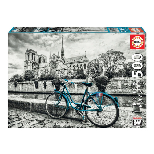 Puzzle Rompecabeza 500 Pzs Bicicleta Cerca Notre Dame 18482