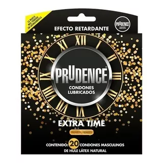Paquete Con 20 Condones Prudence Extra Time Con Retardante