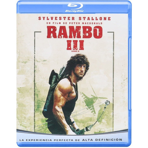 Rambo 3 Blu Ray Sylvester Stallone Película Nuevo