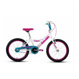 Bicicleta infantil infantil Mercurio Essential SweetGirl R20 1v frenos v-brakes color blanco/magenta/azul