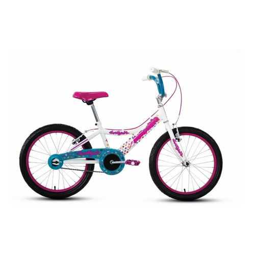 Bicicleta infantil infantil Mercurio Essential SweetGirl R20 1v frenos v-brakes color blanco/magenta/azul