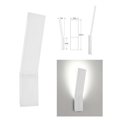 Lámpara De Pared Led Modern Forms Blanca Ws-11511 Interiores Color Blanco