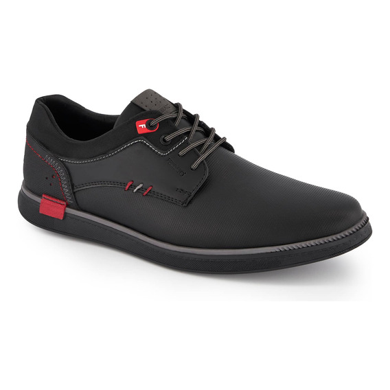 Zapato Oxford Ferrato Con Agujeta Ligeros Para Hombre Negro