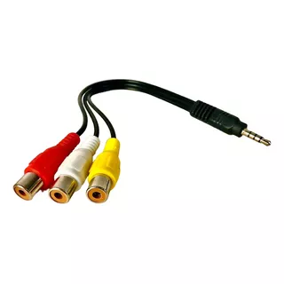 Cable Adaptador Jack 3.5mm Hembra A 3 Rca Av M/f Audio Video