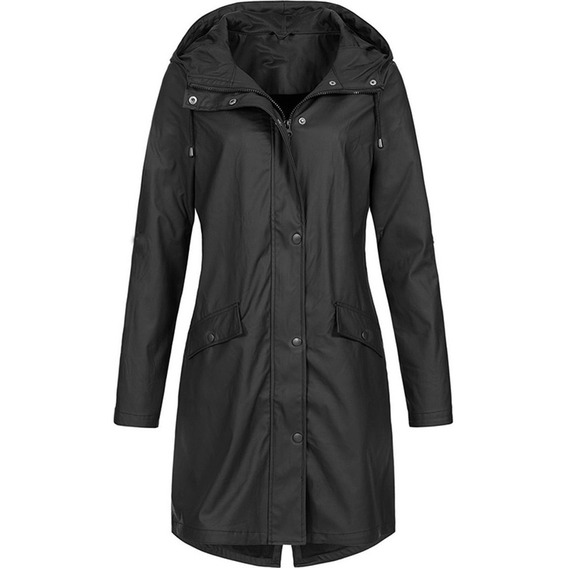 Chamarra Impermeable De Talla Grande Para Mujer E Con Capuch