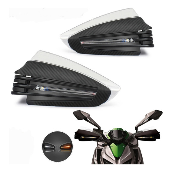 Cubre Puños Moto Hand Guards  Universales Luz Led 