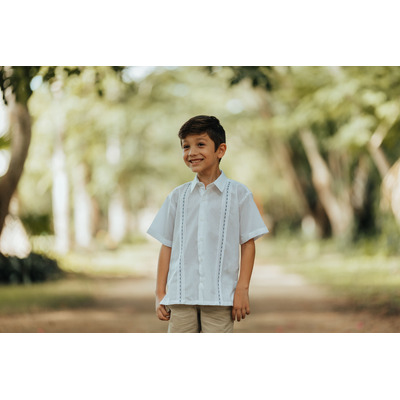 Guayabera Mc Niño Bahia 429cen Blanco