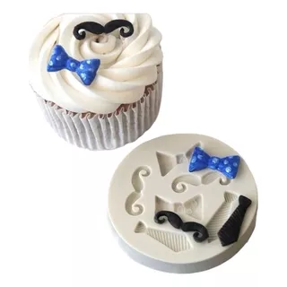 Molde Silicon, Resina, Yeso, Fondant, Corbatas Bigotes