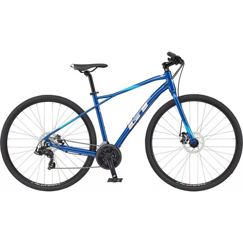 Bicicleta Paseo Gt Transeo Man Rodado 28 L Cuadro Aluminio Color Azul