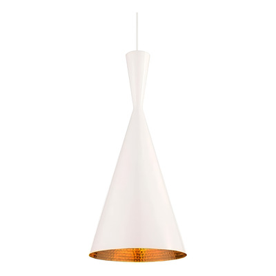 Lámparas Colgantes Modernas Beat Tall Blanca Apto Led Deco