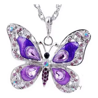 Collar Mariposa Cristal Vintage Femenino