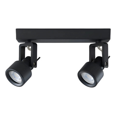 Aplique 2 Luces Spot Negro Movil Dicro Led Gu10 U1332n Mks Negro