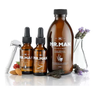 Crema Natural Organica Corporal Mr. Man Hombre